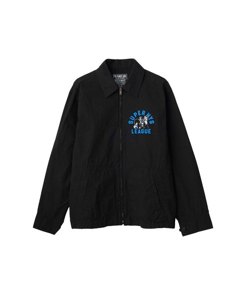 HYSTERIC GLAMOUR(ヒステリックグラマー)の「SUPER HYS LEAGUE ドリズラージャケット(ブルゾン・メンズ・ブラック/ホワイト/ピンク・SMALL/X-LARGE/LARGE/MEDIUM)」の2枚目の写真