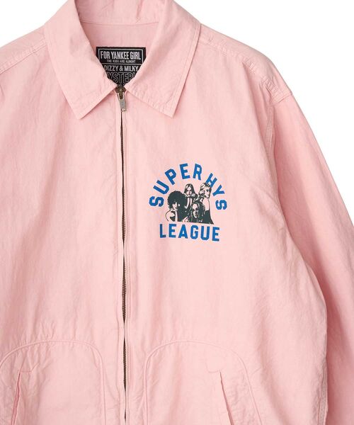 HYSTERIC GLAMOUR(ヒステリックグラマー)の「SUPER HYS LEAGUE ドリズラージャケット(ブルゾン・メンズ・ブラック/ホワイト/ピンク・SMALL/X-LARGE/LARGE/MEDIUM)」の8枚目の写真