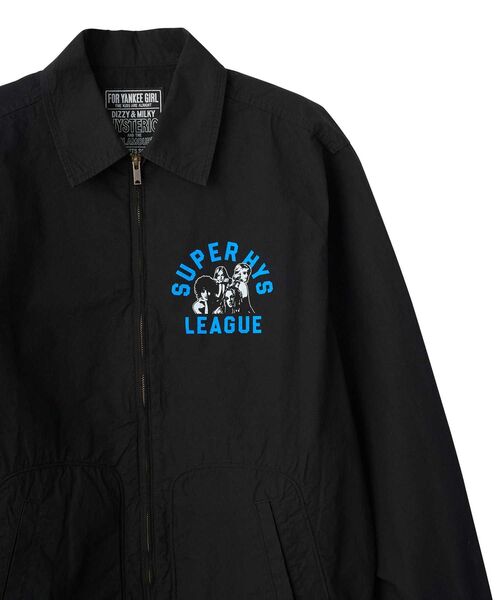 HYSTERIC GLAMOUR(ヒステリックグラマー)の「SUPER HYS LEAGUE ドリズラージャケット(ブルゾン・メンズ・ブラック/ホワイト/ピンク・SMALL/X-LARGE/LARGE/MEDIUM)」の11枚目の写真