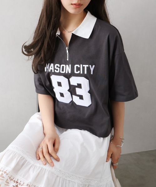 NANBARING HALF ZIP POLO