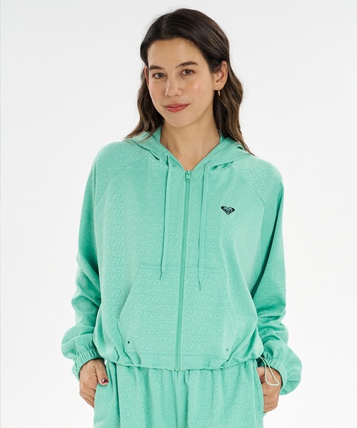 ROXY（ロキシー）の「ROXY/ロキシー 水着 ラッシュガード ジップアップ パーカー 水陸両用 セットアップ対応 SURF SOUL JQ HOODIE RLY262623M UT（パーカー・レディース・ピンク/ブラック/オフホワイト/ターコイズブルー・M/L）」の3枚目の写真