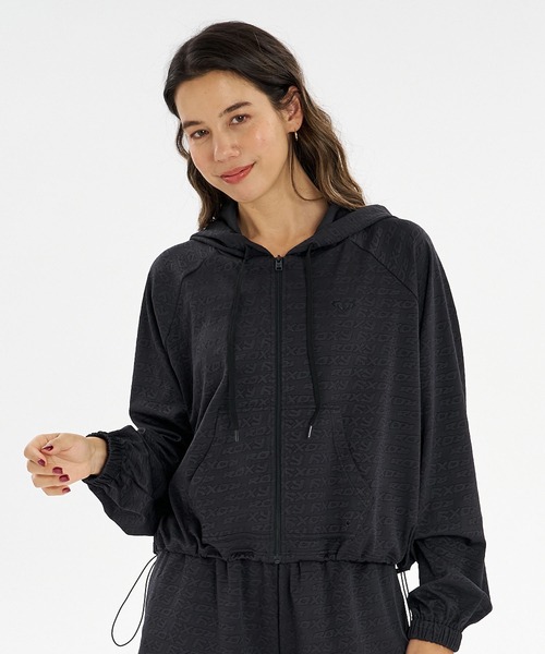 ROXY（ロキシー）の「ROXY/ロキシー 水着 ラッシュガード ジップアップ パーカー 水陸両用 セットアップ対応 SURF SOUL JQ HOODIE RLY262623M UT（パーカー・レディース・ピンク/ブラック/オフホワイト/ターコイズブルー・M/L）」の2枚目の写真
