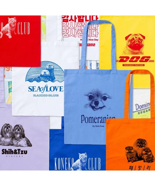 AKISHIKA design(アキシカデザイン)の「Tote Bag KONEKO CLUB(トートバッグ・メンズ・Red・ONE SIZE)」の12枚目の写真