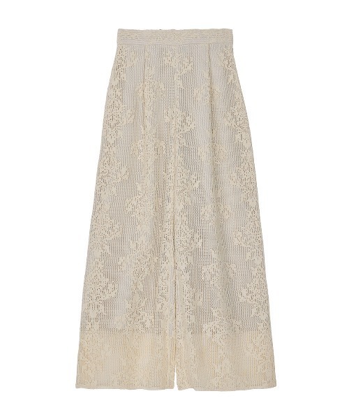 Ameri（アメリ）の「MESH DAMASK EMBROIDERY PANTS（スラックス・レディース・アイボリー/ブルー/ブラック・SMALL/MEDIUM）」の11枚目の写真