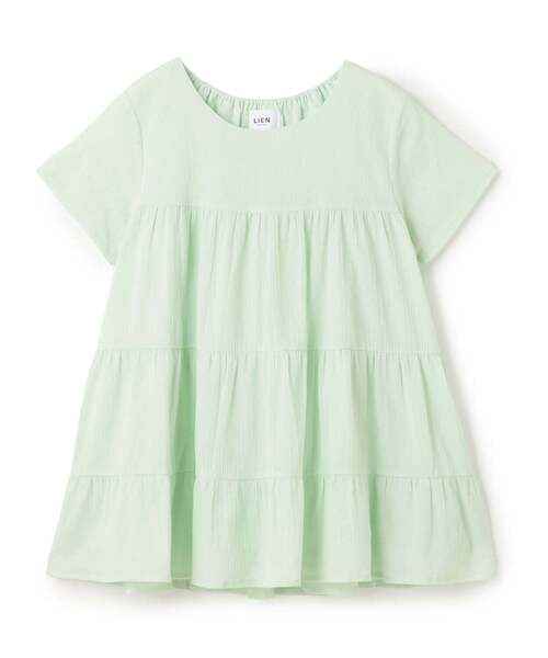 petit main LIEN（プティマインリアン）の「【冷感/スマイル/親子リンク】楊柳チュニック（チュニック・レディース・レッド/黄緑系/ラベンダー/ライトブルー・F）」の2枚目の写真