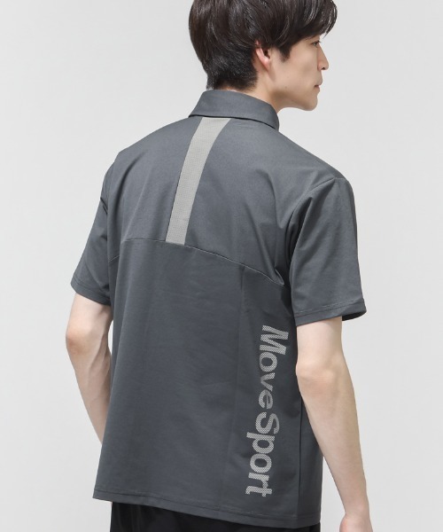 MoveSport（ムーブスポーツ）の「【別注】ムーブスポーツ  ポロシャツ 限定コラボ（ポロシャツ・メンズ・ダークブルー/グレー/チャコールグレー・M/L/LL/3L）」の6枚目の写真