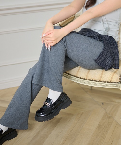 Anely（アネリー）の「チェック柄 ラップスカート付き レギンス パンツ（その他パンツ・レディース・チャコールグレー/ブラック/ネイビー・FREE）」の13枚目の写真