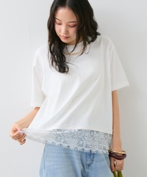 VIS | 裾レースフレンチプルオーバー(Tシャツ/カットソー)