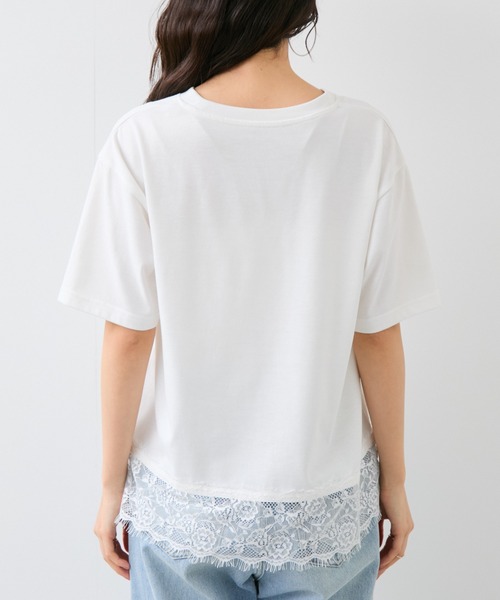 VIS(ビス)の「裾レースフレンチプルオーバー(Tシャツ/カットソー・レディース・キナリ/ブラック・FREE)」の10枚目の写真