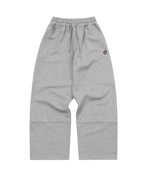 Quilt Carpenter Sweatpants Gray