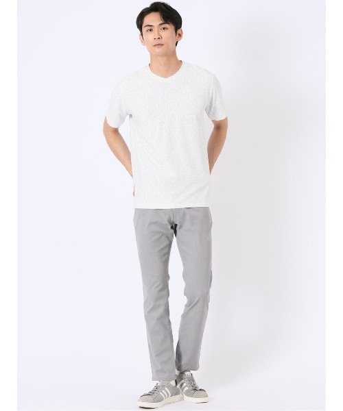 m.f.editorial(エムエフエディトリアル)の「パンツ メンズ ストレッチ 抗菌防臭 スリム 5ポケット テーパード ピンヘッド クロスストレッチ + エアー(チノパンツ・メンズ・ホワイト×ブラック/ネイビー・S/MEDIUM/LARGE/X-LARGE/3L)」の20枚目の写真