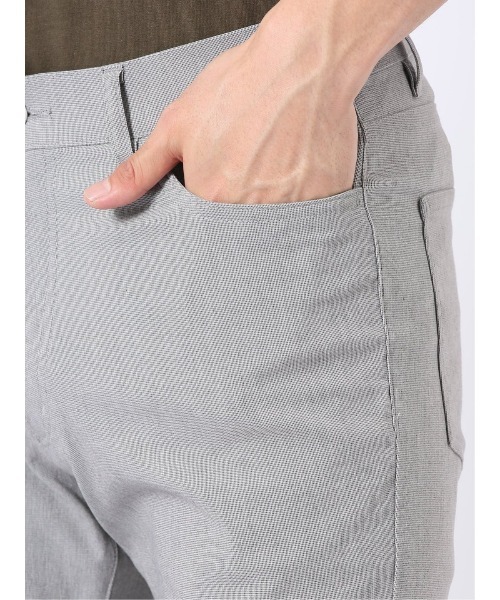 m.f.editorial(エムエフエディトリアル)の「パンツ メンズ ストレッチ 抗菌防臭 スリム 5ポケット テーパード ピンヘッド クロスストレッチ + エアー(チノパンツ・メンズ・ホワイト×ブラック/ネイビー・S/MEDIUM/LARGE/X-LARGE/3L)」の16枚目の写真