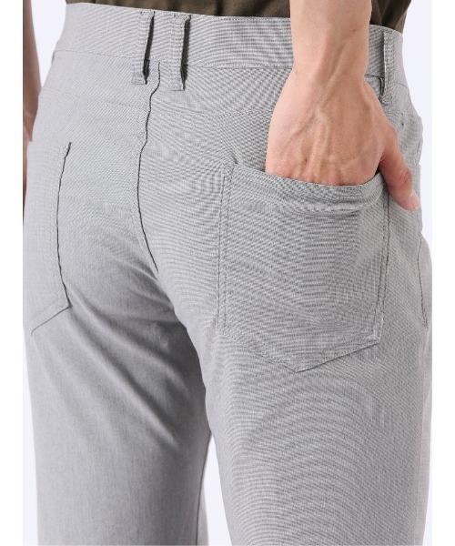m.f.editorial(エムエフエディトリアル)の「パンツ メンズ ストレッチ 抗菌防臭 スリム 5ポケット テーパード ピンヘッド クロスストレッチ + エアー(チノパンツ・メンズ・ホワイト×ブラック/ネイビー・S/MEDIUM/LARGE/X-LARGE/3L)」の15枚目の写真