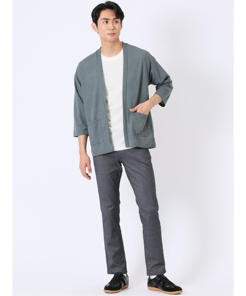 m.f.editorial(エムエフエディトリアル)の「パンツ メンズ ストレッチ 抗菌防臭 スリム 5ポケット テーパード ピンヘッド クロスストレッチ + エアー(チノパンツ・メンズ・ホワイト×ブラック/ネイビー・S/MEDIUM/LARGE/X-LARGE/3L)」の10枚目の写真