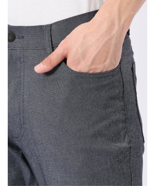 m.f.editorial(エムエフエディトリアル)の「パンツ メンズ ストレッチ 抗菌防臭 スリム 5ポケット テーパード ピンヘッド クロスストレッチ + エアー(チノパンツ・メンズ・ホワイト×ブラック/ネイビー・S/MEDIUM/LARGE/X-LARGE/3L)」の5枚目の写真