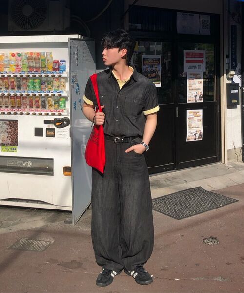 DECET（デケト）の「[リネンライク]リネンライクバルーンワイドジーンズDCPT060ブラック（デニムパンツ・メンズ・その他・34/32/30/28/26）」の14枚目の写真