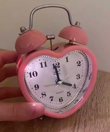 RiNc（リンク）の「【 BARELY BLUE / ベアリーブルー 】 ハート モチーフ 目覚まし 時計（置時計）」