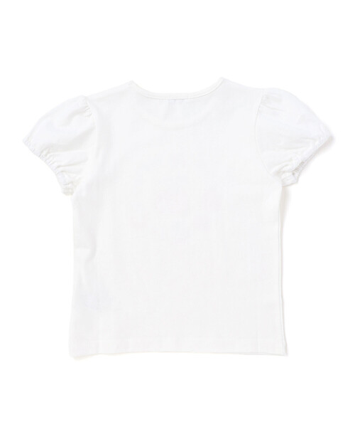 BeBe(ベベ)の「【抗菌・防臭】ケーキプリント天竺パフスリーブTシャツ(90~130cm)(Tシャツ/カットソー・キッズ・イエロー/ホワイト・XS/M/L/S)」の6枚目の写真