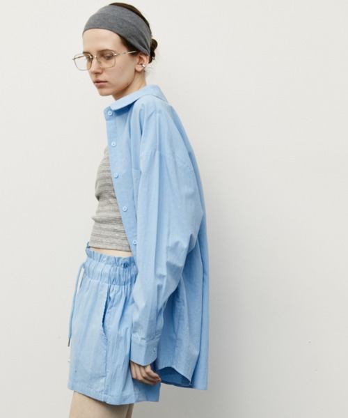 Auntie Rosa Holiday(アンティローザホリデー)の「オーバーサイズシャツセットアップ(セットアップ・レディース・ブラック/ブルー・FREE)」の16枚目の写真