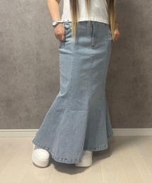 【maryさんコラボ】ハイウエストマーメイドデニムスカート <大きいサイズ有>