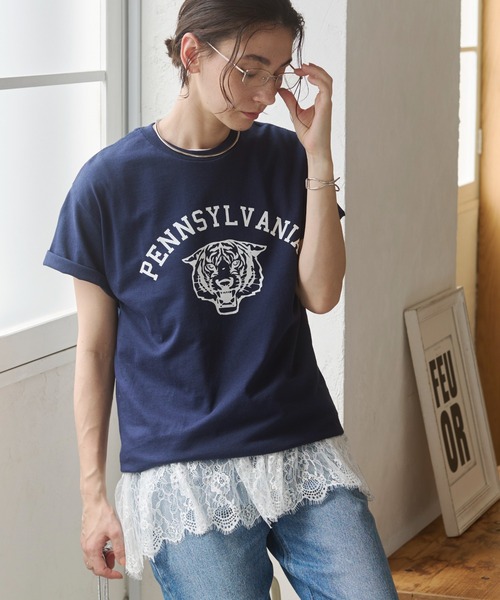 ANGIE(アンジー)の「裾レース ドッキング タンクトップ / ノースリーブプルオーバー / 夏服(タンクトップ・レディース・ホワイト/ブラック・FREE)」の20枚目の写真