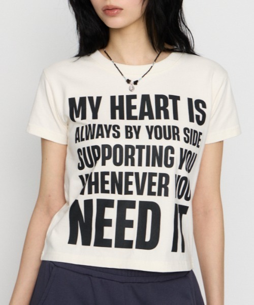 LAGUA GEM(ラグアジェム)の「USEFUL PRINT Tシャツ(Tシャツ/カットソー・レディース・ホワイト/ピンク/杢グレー/ターコイズブルー/ブラック・FREE)」の2枚目の写真