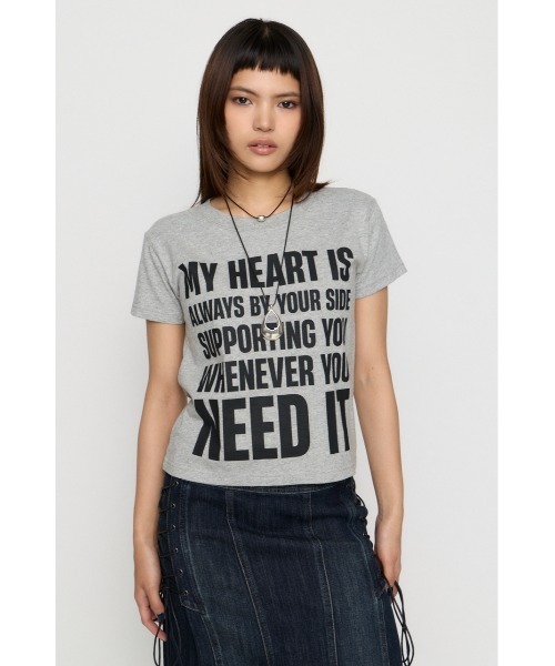 LAGUA GEM(ラグアジェム)の「USEFUL PRINT Tシャツ(Tシャツ/カットソー・レディース・ホワイト/ピンク/杢グレー/ターコイズブルー/ブラック・FREE)」の10枚目の写真