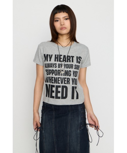 LAGUA GEM(ラグアジェム)の「USEFUL PRINT Tシャツ(Tシャツ/カットソー・レディース・ホワイト/ピンク/杢グレー/ターコイズブルー/ブラック・FREE)」の11枚目の写真