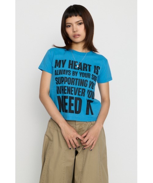 LAGUA GEM(ラグアジェム)の「USEFUL PRINT Tシャツ(Tシャツ/カットソー・レディース・ホワイト/ピンク/杢グレー/ターコイズブルー/ブラック・FREE)」の14枚目の写真
