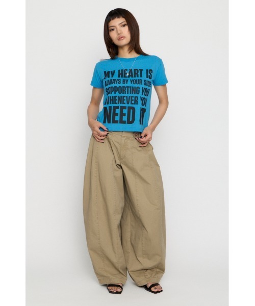 LAGUA GEM(ラグアジェム)の「USEFUL PRINT Tシャツ(Tシャツ/カットソー・レディース・ホワイト/ピンク/杢グレー/ターコイズブルー/ブラック・FREE)」の16枚目の写真