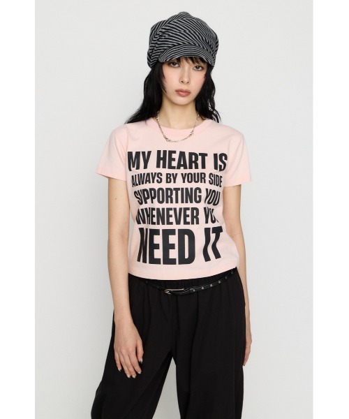 LAGUA GEM(ラグアジェム)の「USEFUL PRINT Tシャツ(Tシャツ/カットソー・レディース・ホワイト/ピンク/杢グレー/ターコイズブルー/ブラック・FREE)」の18枚目の写真