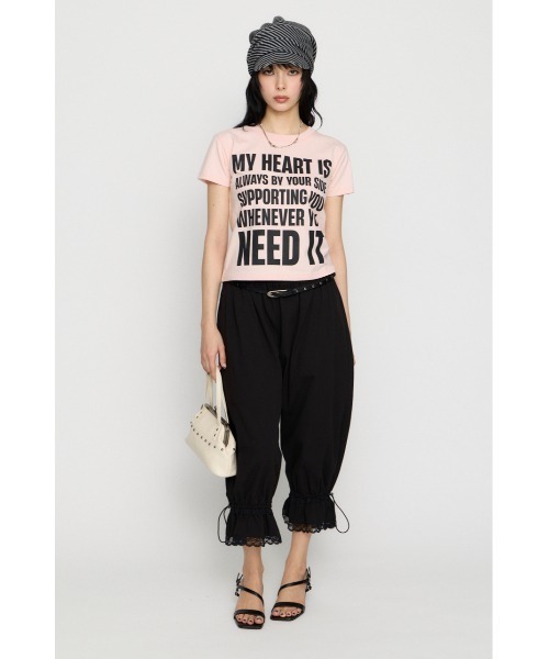 LAGUA GEM(ラグアジェム)の「USEFUL PRINT Tシャツ(Tシャツ/カットソー・レディース・ホワイト/ピンク/杢グレー/ターコイズブルー/ブラック・FREE)」の20枚目の写真