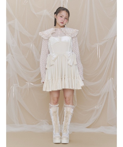 merry jenny(メリージェニー)の「レースアップレースブーツ(ブーツ・レディース・アイボリー/ブラック・MEDIUM/LARGE)」の14枚目の写真