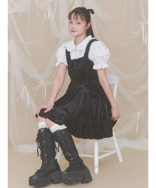 merry jenny(メリージェニー)の「レースアップレースブーツ(ブーツ・レディース・アイボリー/ブラック・MEDIUM/LARGE)」の21枚目の写真