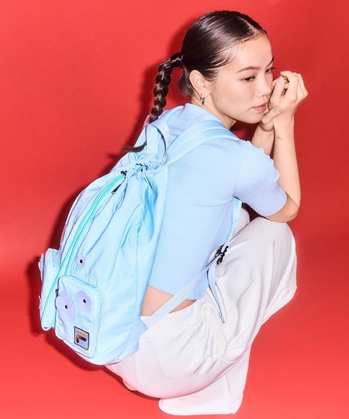 Casselini(キャセリーニ)の「Casselini(キャセリーニ)FILAフラワーバックパック(バックパック/リュック・レディース・ブラック/カーキ/ブルー・FREE)」の6枚目の写真