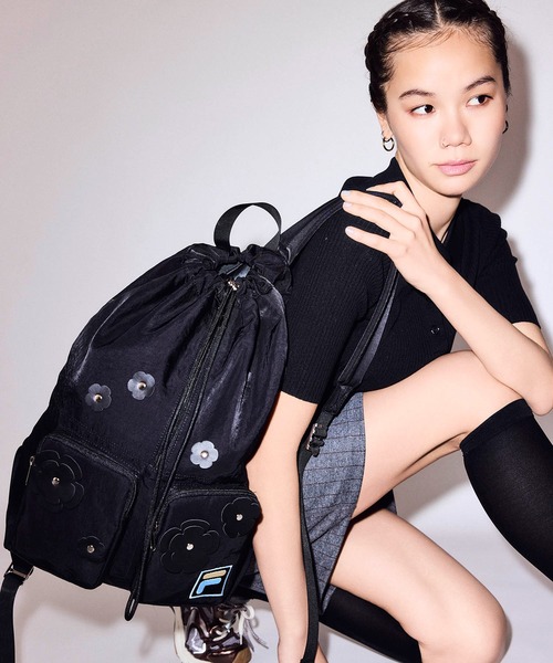 Casselini(キャセリーニ)の「Casselini(キャセリーニ)FILAフラワーバックパック(バックパック/リュック・レディース・ブラック/カーキ/ブルー・FREE)」の12枚目の写真