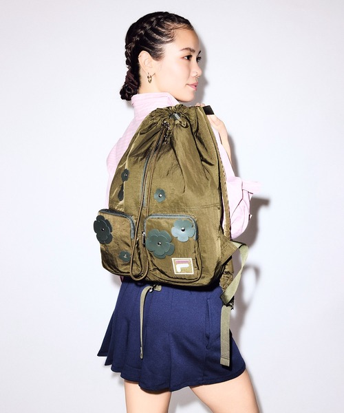 Casselini(キャセリーニ)の「Casselini(キャセリーニ)FILAフラワーバックパック(バックパック/リュック・レディース・ブラック/カーキ/ブルー・FREE)」の14枚目の写真