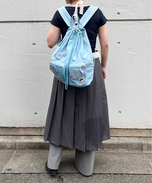 Casselini(キャセリーニ)の「Casselini(キャセリーニ)FILAフラワーバックパック(バックパック/リュック・レディース・ブラック/カーキ/ブルー・FREE)」の11枚目の写真