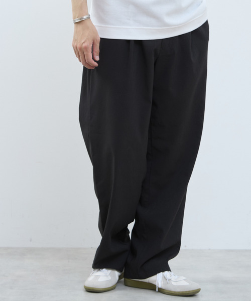 MEN'S MELROSE(メンズメルローズ)の「CIWAFLEXワイドトラウザーズ(スラックス・メンズ・ブラック/グレー・3/4/2)」の1枚目の写真
