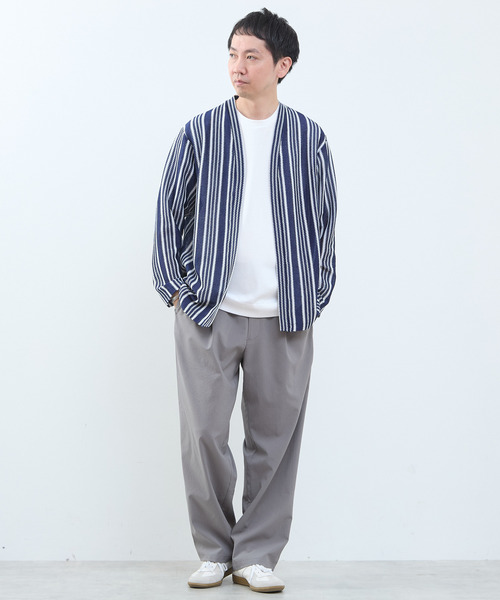 MEN'S MELROSE(メンズメルローズ)の「CIWAFLEXワイドトラウザーズ(スラックス・メンズ・ブラック/グレー・3/4/2)」の3枚目の写真
