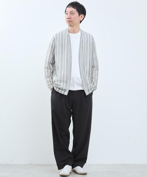 MEN'S MELROSE(メンズメルローズ)の「CIWAFLEXワイドトラウザーズ(スラックス・メンズ・ブラック/グレー・3/4/2)」の7枚目の写真