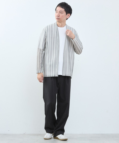 MEN'S MELROSE(メンズメルローズ)の「CIWAFLEXワイドトラウザーズ(スラックス・メンズ・ブラック/グレー・3/4/2)」の8枚目の写真