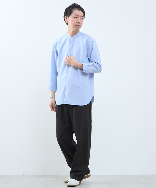 MEN'S MELROSE(メンズメルローズ)の「CIWAFLEXワイドトラウザーズ(スラックス・メンズ・ブラック/グレー・3/4/2)」の10枚目の写真
