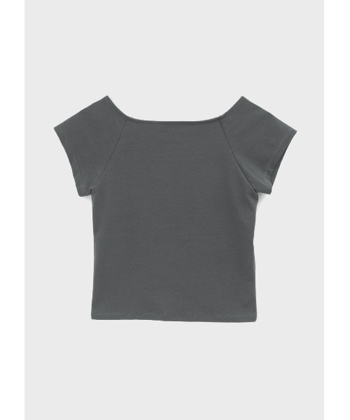 BLACKUP（ブラックアップ）の「[MADE] ベーン2WAYキャップスリーブ半袖Tシャツ（Tシャツ/カットソー・レディース・ブラック/ブルー/チャコール・MEDIUM/SMALL）」の15枚目の写真
