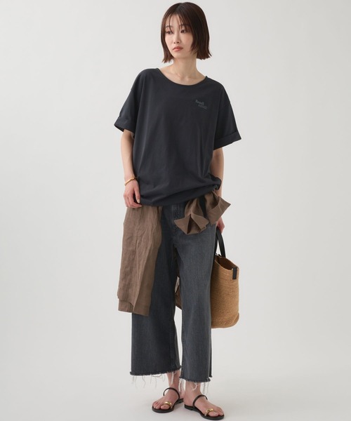 Russell Athletic(ラッセルアスレティック)の「【RUSSELL ATHLETIC】<別注>ドロストTEE(Tシャツ/カットソー・レディース・ホワイト/チャコール・フリー)」の8枚目の写真