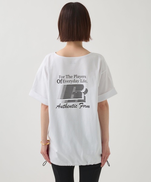 Russell Athletic(ラッセルアスレティック)の「【RUSSELL ATHLETIC】<別注>ドロストTEE(Tシャツ/カットソー・レディース・ホワイト/チャコール・フリー)」の21枚目の写真