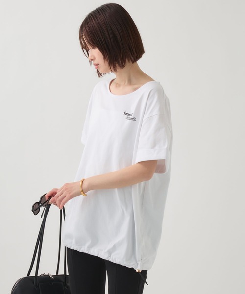Russell Athletic(ラッセルアスレティック)の「【RUSSELL ATHLETIC】<別注>ドロストTEE(Tシャツ/カットソー・レディース・ホワイト/チャコール・フリー)」の13枚目の写真