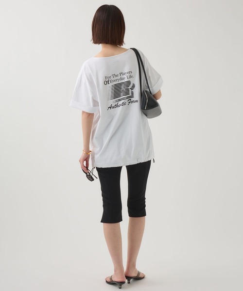 Russell Athletic(ラッセルアスレティック)の「【RUSSELL ATHLETIC】<別注>ドロストTEE(Tシャツ/カットソー・レディース・ホワイト/チャコール・フリー)」の18枚目の写真