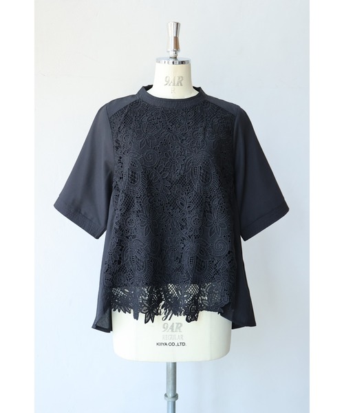 cawaii(カワイイ)の「華やぎレースのフレアラインプルオーバートップス(Tシャツ/カットソー・レディース・ブラック/ホワイト・FREE)」の17枚目の写真