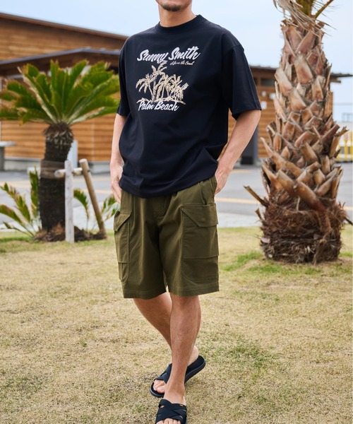 Sunny Smith(サニースミス)の「【SunnySmirh】11.6ウルトラヘビーオンス Heavy SmithPalm Beach プリントTシャツ(Tシャツ/カットソー・メンズ・チャコール/オフホワイト/ブラック・MEDIUM/LARGE)」の19枚目の写真